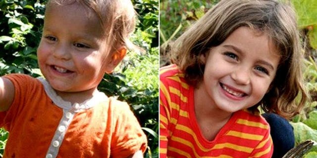 Leo Krim, 2, left, and his sister Lulu Krim, 6, from New York.
