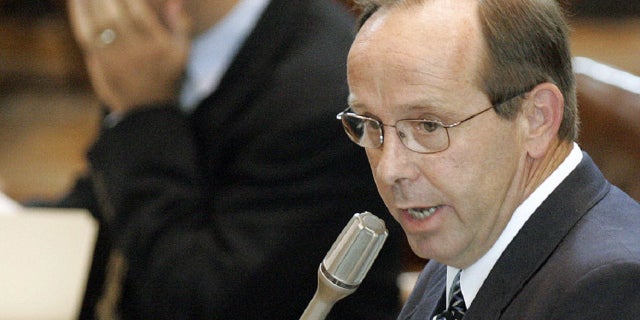 Oregon state Sen. Jeff Kruse, R-Roseburg, speaks at the state Capitol, in Salem, Ore., July 8, 2005.
