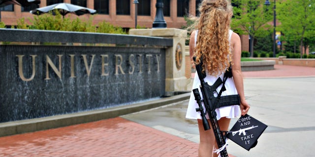 Kent State University graduate, Kaitlin Bennett, went viral for taking a parting shot at her school's anti-gun policy.