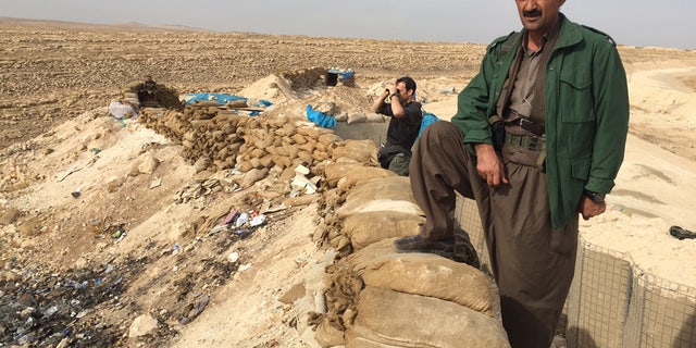 Kurdish forces on the frontlines in northern Iraq