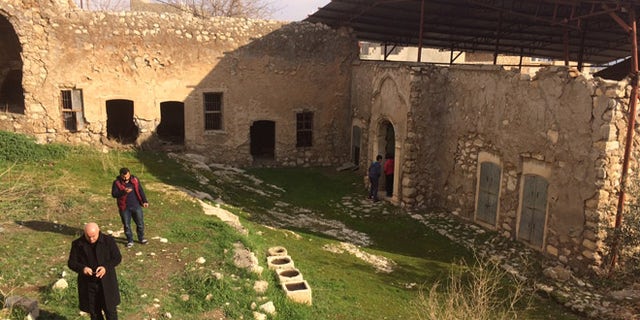 Visitors at the Tomb of Nachum, a Jewish prophet buried in the Kurdish-held part of Iraq.