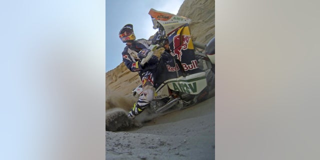 January 8, 2013 Kurt Caselli of the U.S. rides his KTM during the 4th stage of the Dakar Rally 2013 from Nazca to Arequipa.