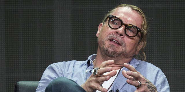 Creator and executive producer Kurt Sutter speaks at a panel for the FX Networks television series "The Bastard Executioner" during the Television Critics Association Cable Summer Press Tour in Beverly Hills, California August 7, 2015.