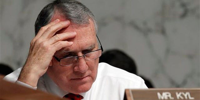 Sen. Jon Kyl listens to opening statements on Capitol Hill in Washington June 28 during the confirmation hearing for Supreme Court nominee Elena Kagan. (AP Photo)