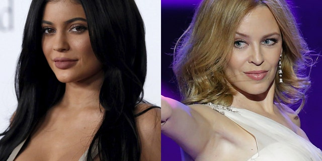Reality TV personality Kylie Jenner (left) and Australian pop sensation Kylie Minogue (right).