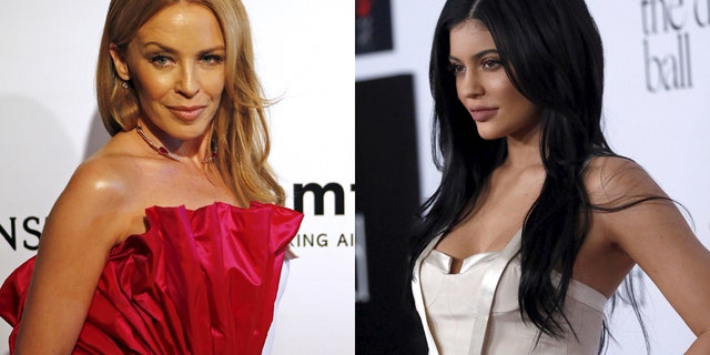 Kylie Minogue (left) and Kylie Jenner.