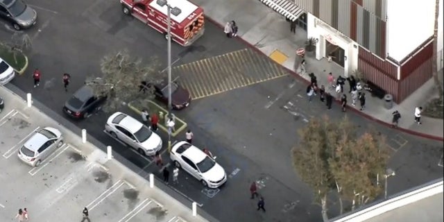 A suspect was shot in an officer-involved shooting at the Baldwin Hills Crenshaw mall Tuesday, authorities said.