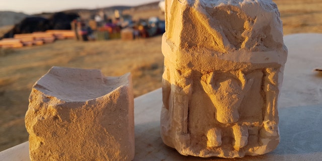 Two cultic incense altars found in one of the rooms of the structure.