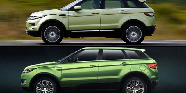 Range Rover Evoque (top)/Land Wind X7 (bottom)