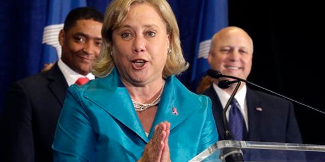 Oct. 20, 2014: Sen. Mary Landrieu, D-La., speaks at a campaign event for her senate race in Baton Rouge, La.