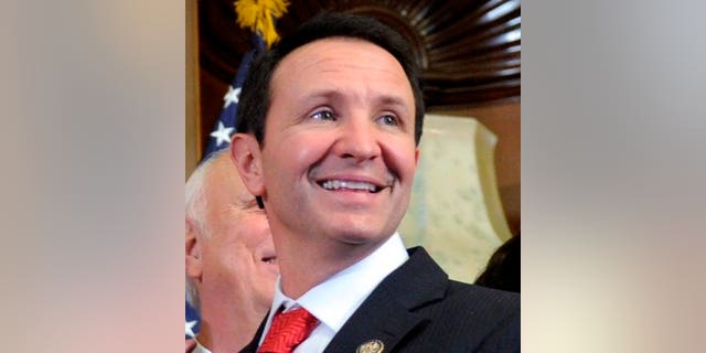 Rep. Jeff Landry, R-La., at his swearing in Wednesday, Jan. 5, 2011, on Capitol Hill in Washington. (AP Photo/Susan Walsh)