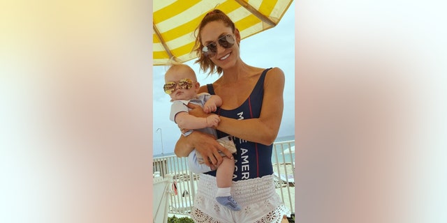 President Donald Trump's daughter-in-law was all smiles in the oceanfront photo.