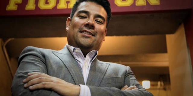 State Sen. Ricardo Lara, D-Calif., at his alma mater, the University of Southern California. Lara is author of the SB 1146 bill.