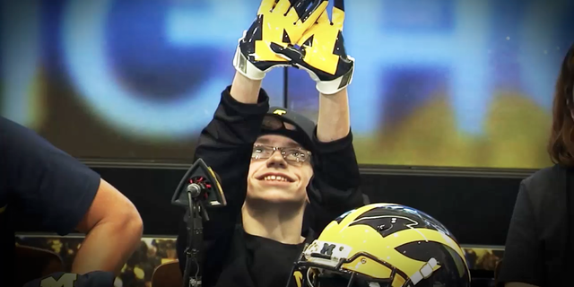 Larry Prout Jr. was made an honorary member of the Michigan Wolverines.