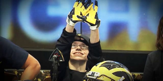 Larry Prout Jr. was made an honorary member of the Michigan Wolverines.