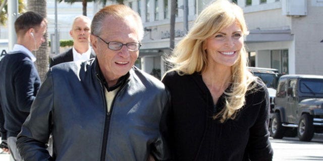 Larry King and wife Shawn Southwick on May 12, 2010. (X17online.com)