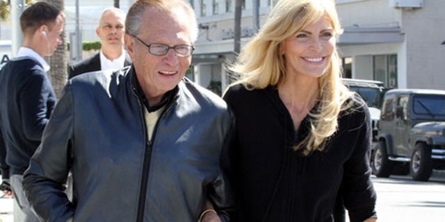 Larry King and wife Shawn Southwick on May 12, 2010. (X17online.com)