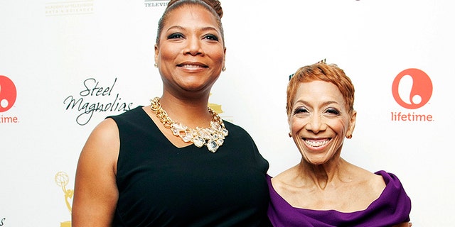 Queen Latifah and her mother Rita Owens attend Lifetime Network's 'Steel Magnolias' premiere event in New York, Oct. 3, 2012.