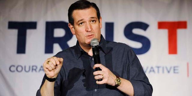Republican presidential candidate Sen. Ted Cruz, R-Texas, speaks during a campaign stop on Wednesday, Jan. 13, 2016, in Dorchester, S.C. (AP Photo/Rainier Ehrhardt)