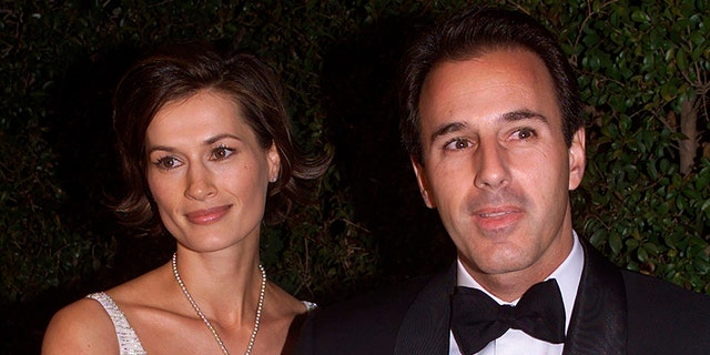 Matt Lauer kommt mit seiner Frau, Annette Roque, bei einer Oscar-Afterparty in Beverly Hills, Kalifornien, an,