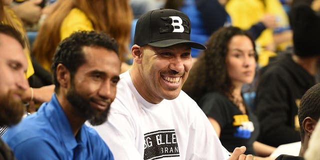 LOS ANGELES, CA - MARCH 01: UCLA guard Lonzo Ball dad LaVar Ball looks on during a college basketball game between the Washington Huskies and the UCLA Bruins on March 1, 2017, at Pauley Pavilion in Los Angeles, CA. (Photo by Brian Rothmuller/Icon Sportswire) (Icon Sportswire via AP Images)