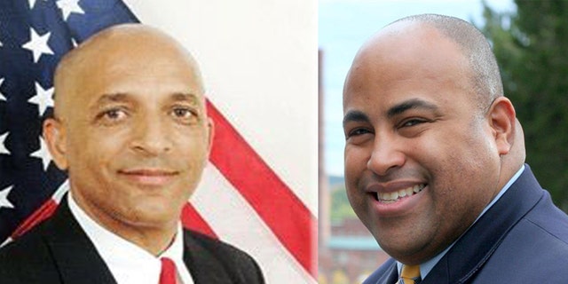 Daniel Rivera (right) a Gulf War veteran and president of the Lawrence City Council, is running against Mayor William Lantigua.