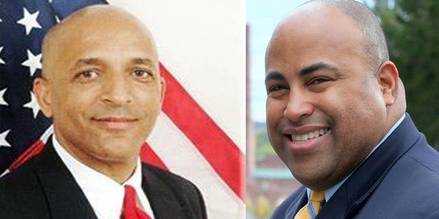 Daniel Rivera (right) a Gulf War veteran and president of the Lawrence City Council, is running against Mayor William Lantigua.