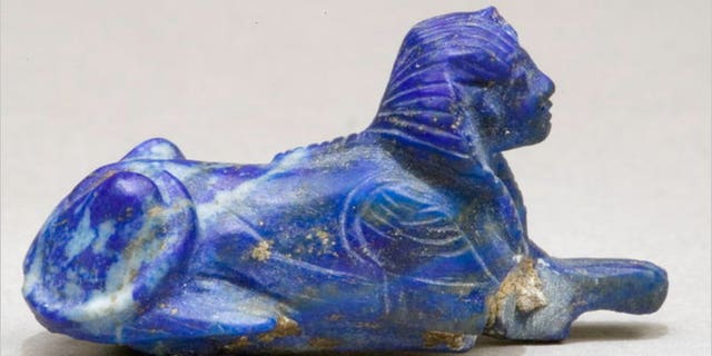 This lapis lazuli sphinx bracelet inlay, which has been in the collection of the Metropolitan Museum of Art for decades, will be returning to Egypt next year.