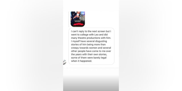 A response from a viewer on Martinez's Instagram story regarding sexual harassment experiences with Dottavio.