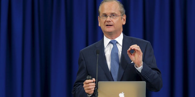 Lawrence Lessig, shown in New Hampshire during his stint as a Democratic presidential candidate in September 2015, wants to overhaul the Electoral College.