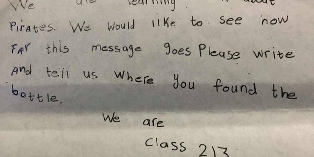 A note written by Scottish children more than 30 years ago was put in a bottle and tossed into the North Sea. A Florida couple found it after Hurricane Irma.