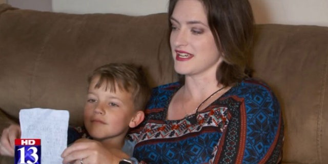 Nathan Anderson, 7, wrote a letter to his mom Lori meant to trick his parents into letting him play video games all night.