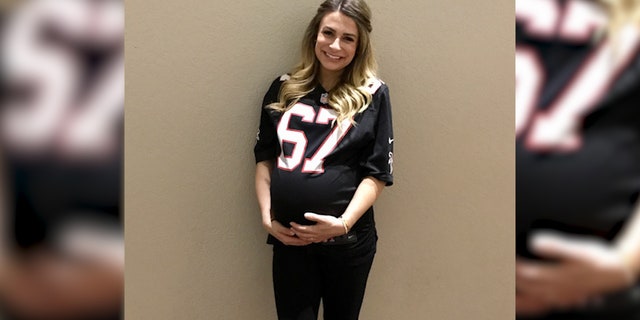 Katie Levitre at halftime of the Falcon-Seahawks game (Fox 5 Atlanta)