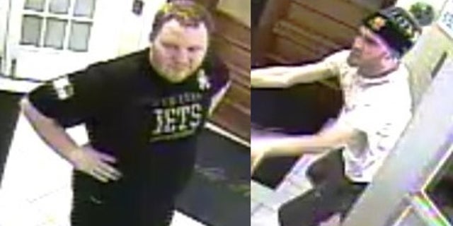 Police released images of two suspects in an attack inside a Long Island gated community.