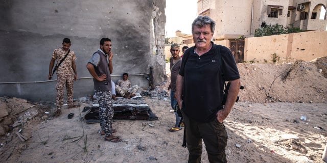 Robert Young Pelton in the city of Sirte in May 2017 as soldiers belonging to the "Bunyan Marsous" - Misrata militias who fought in Sirte to run ISIS out of its Libyan stronghold.