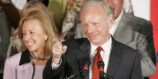 Sen. Joe Lieberman and wife Hadassah are shown here in Hartford, Conn., at a campaign event in August 2006. (AP Photo)