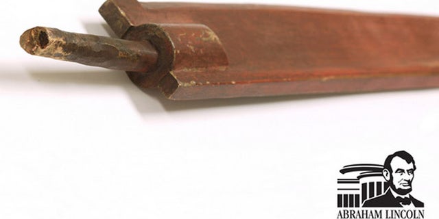 The copper blade of a sword wielded by an artillery officer in a monument at President Lincoln's grave disappeared in 2011. Springfield, Ill., police recovered the 3-foot-long sword blade months later.