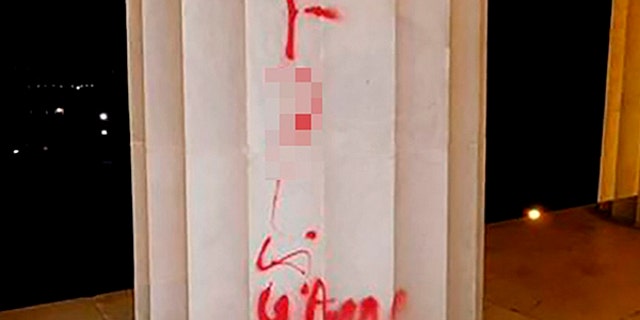 The Lincoln Memorial was vandalized on Tuesday, Aug.15, 2017, according to officials.