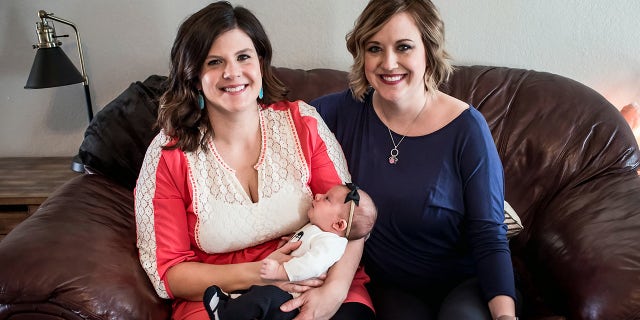 Jenny Rogers (right) came to the aid of Dianne Burnett and baby Merrytt (left) by donating 700 oz of her breast milk after losing her newborn daughter.