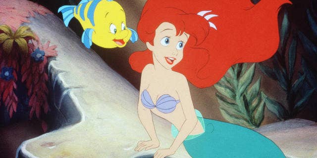 Ariel the Mermaid and Flounder from movie "The Little Mermaid."