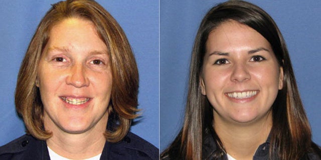 Officer Donna Lesher, left, and Detective Tabitha McCrillis.