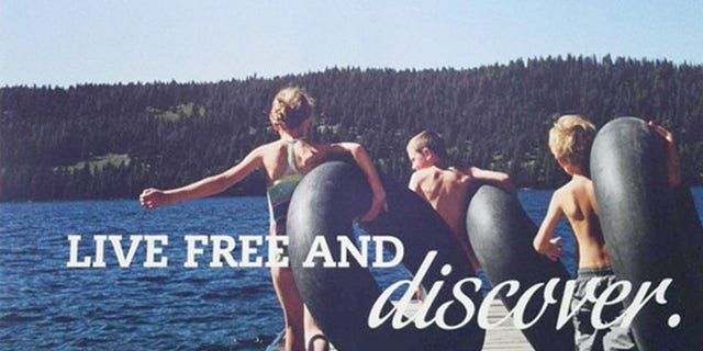 The "Live Free and ...." is a fill-in-the-blank play on the state's longstanding "Live Free or Die" motto.