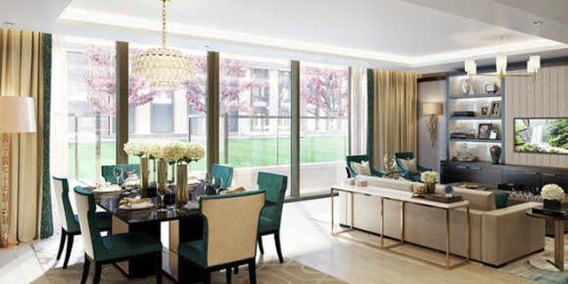Interior shot of the new luxury flats in Kensington – where homes vary in price up to $10 million for a penthouse apartment