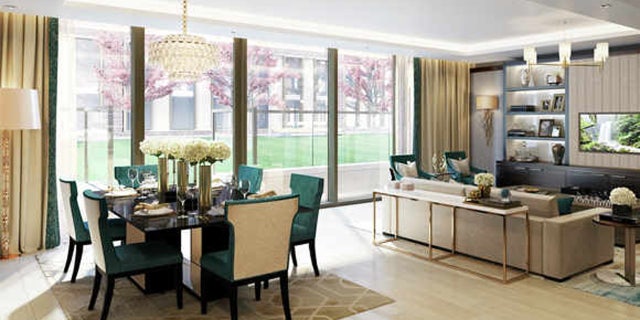 Interior shot of the new luxury flats in Kensington – where homes vary in price up to $10 million for a penthouse apartment