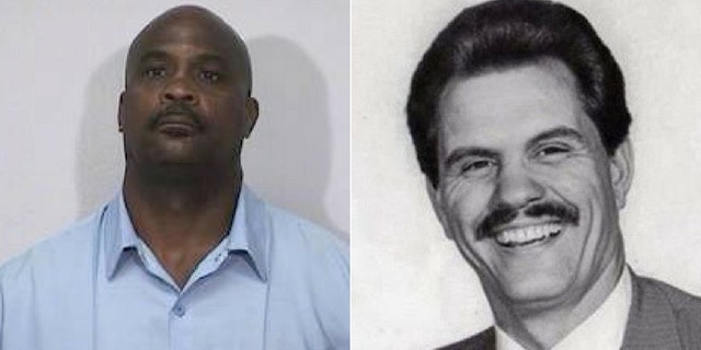 Voltaire Williams (left) was convicted in 1989 of plotting to kill LAPD Det. Thomas Williams (right). (Los Angeles Police Protective League)
