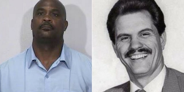 Voltaire Williams (left) was convicted in 1989 of plotting to kill LAPD Det. Thomas Williams (right). (Los Angeles Police Protective League)