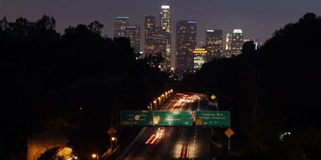 Traffic flows along the Pasadena Freeway May 14 in Los Angeles. (AP Photo)