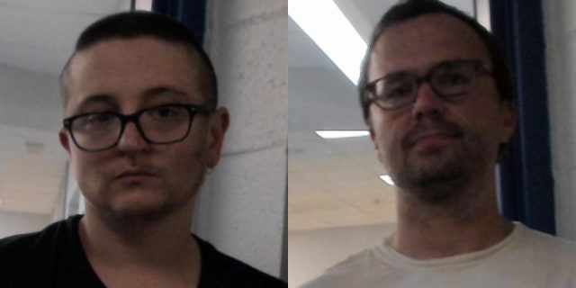 Arrested Charlottesville protesters Chloe Lubin, left, and Jesse Beard.