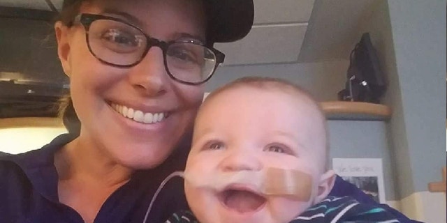 Doctors discovered two brain tumors in Lucy's MRI a day after she gave birth to George.