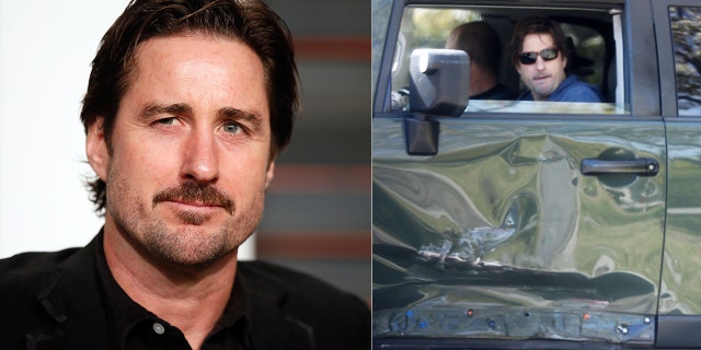 Luke Wilson was spotted arriving home in his wrecked SUV following a deadly car crash on Tuesday in Los Angeles. He was hailed as a hero in the crash.